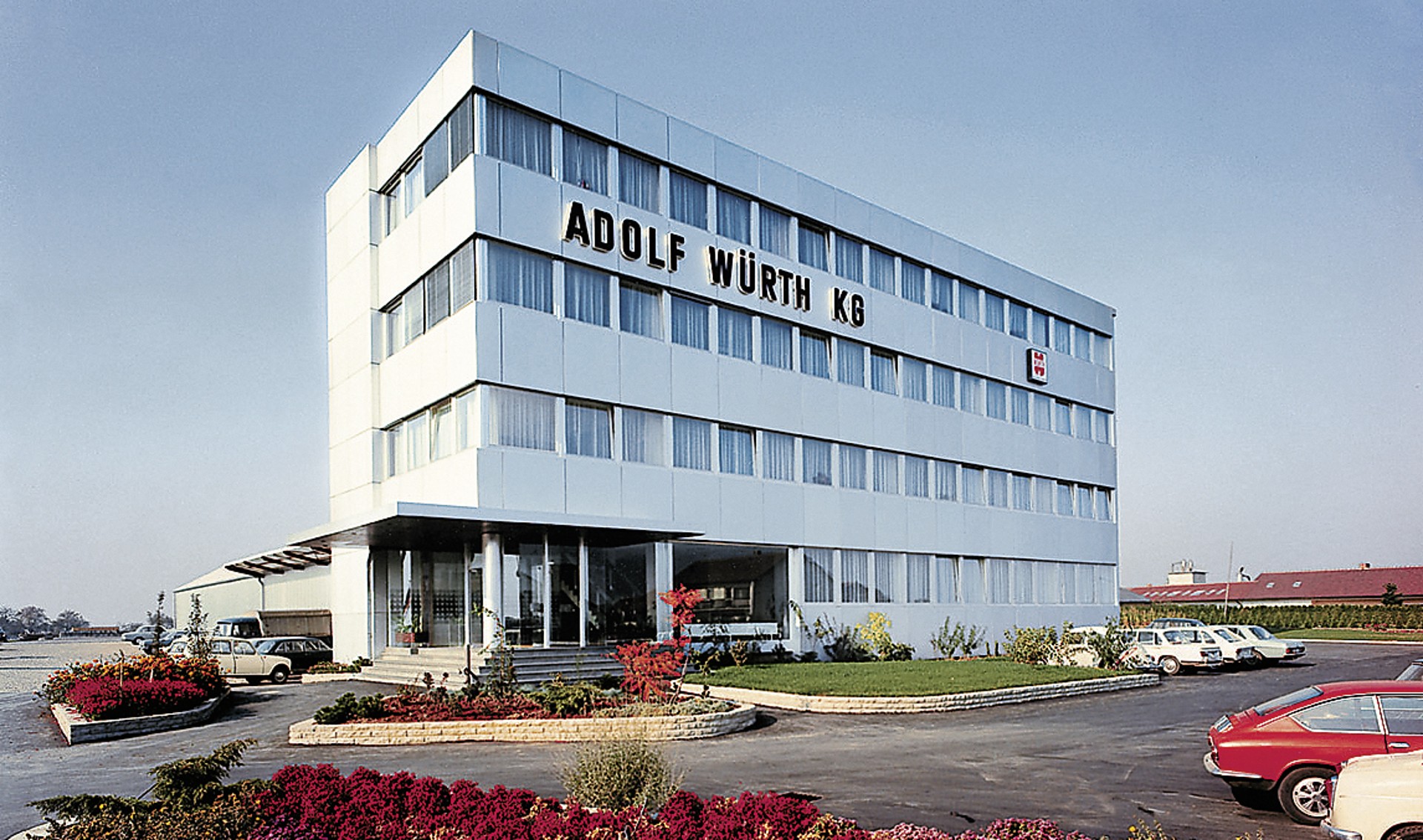 Verwaltungsgebaeude der Adolf Wuerth GmbH und Co. KG im Jahr 1969