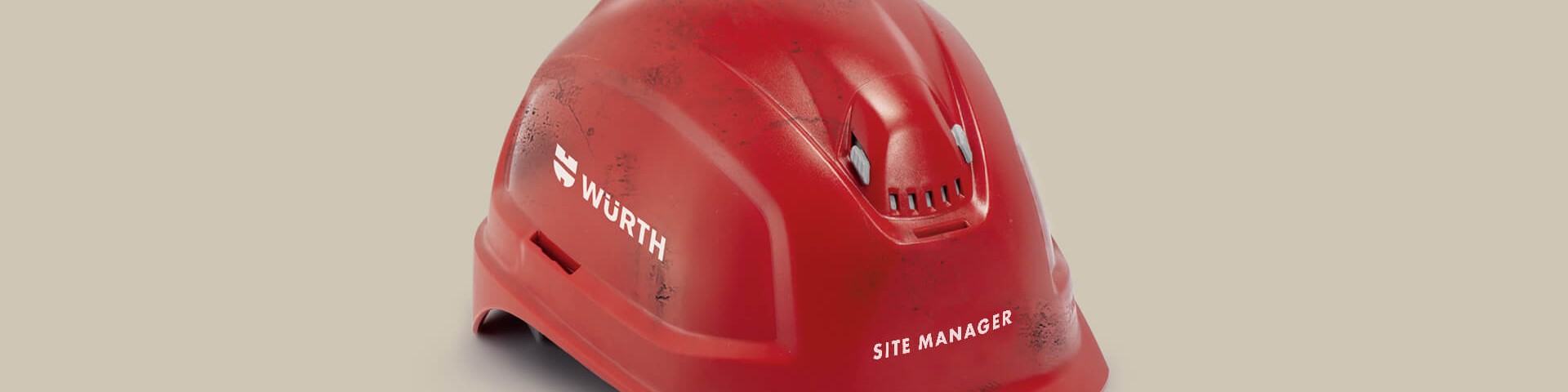 Red helmet with Wuerth Logo